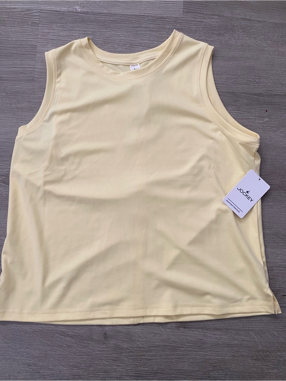 Jockey Light Yellow Sleeveless Tank Top